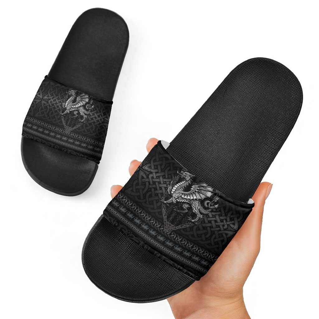 Welsh Celtic Culture Slide Sandals Wales Y Ddraig Goch with Knot LT03