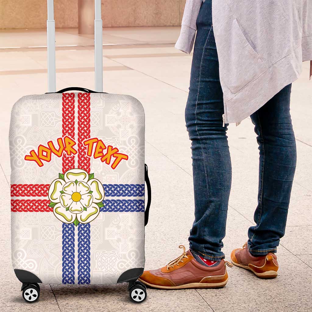 Personalized Yorkshire Celtic Heritage Luggage Cover Cross Style LT03