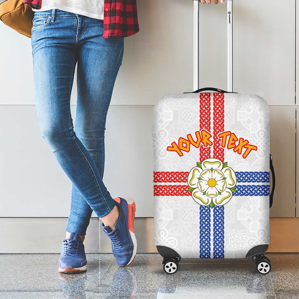 Personalized Yorkshire Celtic Heritage Luggage Cover Cross Style LT03