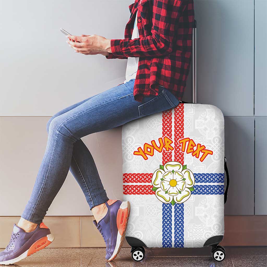 Personalized Yorkshire Celtic Heritage Luggage Cover Cross Style LT03
