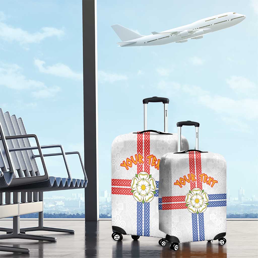 Personalized Yorkshire Celtic Heritage Luggage Cover Cross Style LT03