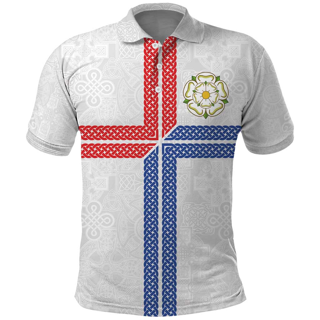 Personalized Yorkshire Celtic Heritage Polo Shirt Cross Style LT03