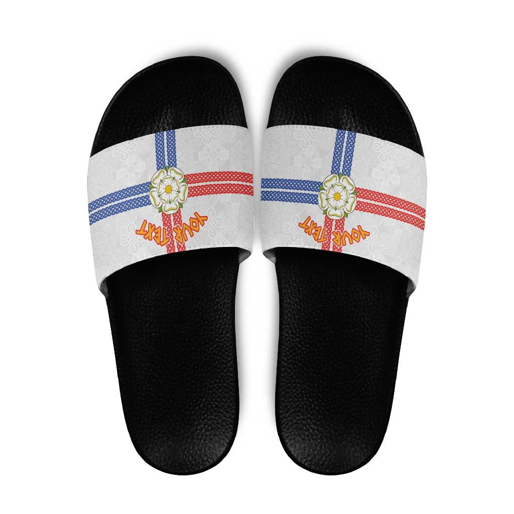 Personalized Yorkshire Celtic Heritage Slide Sandals Cross Style LT03