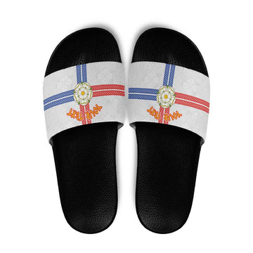 Personalized Yorkshire Celtic Heritage Slide Sandals Cross Style LT03