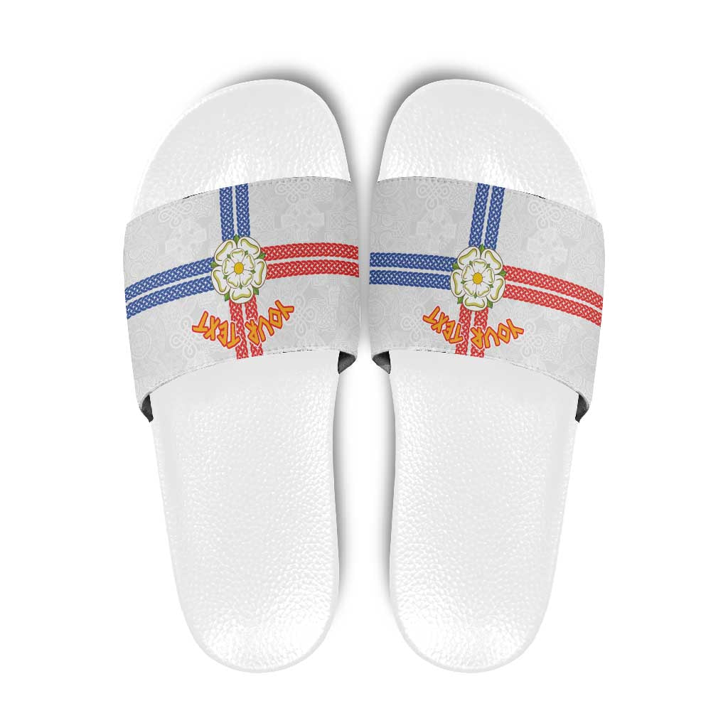 Personalized Yorkshire Celtic Heritage Slide Sandals Cross Style LT03