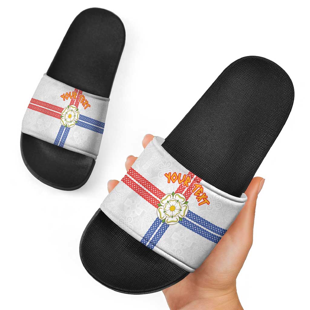 Personalized Yorkshire Celtic Heritage Slide Sandals Cross Style LT03