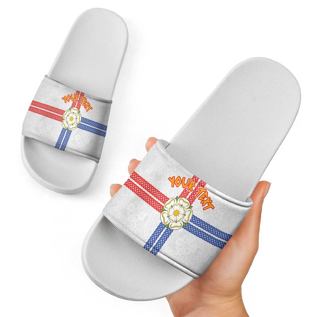 Personalized Yorkshire Celtic Heritage Slide Sandals Cross Style LT03