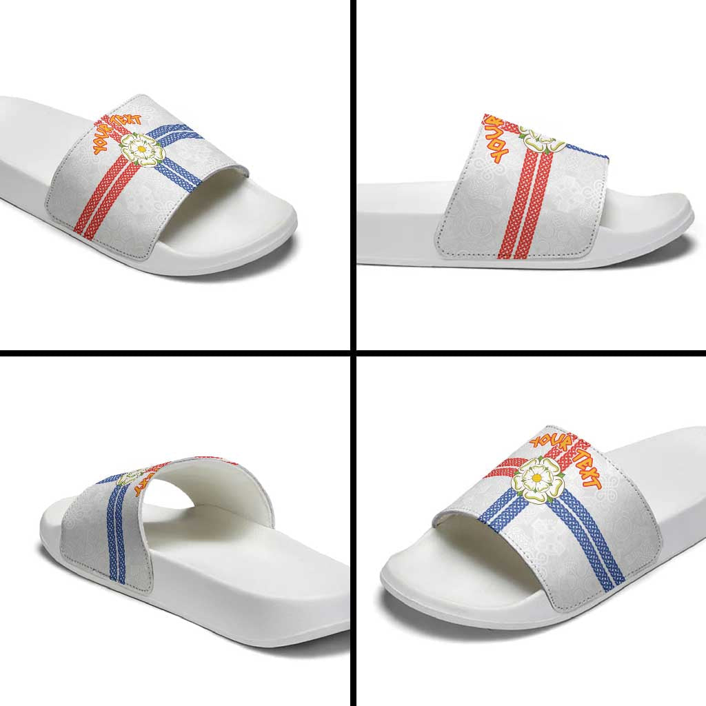 Personalized Yorkshire Celtic Heritage Slide Sandals Cross Style LT03