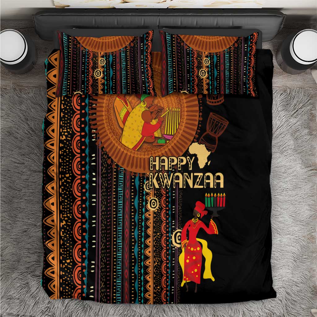 Happy Kwanzaa African Bedding Set - Tribal Pattern LT03