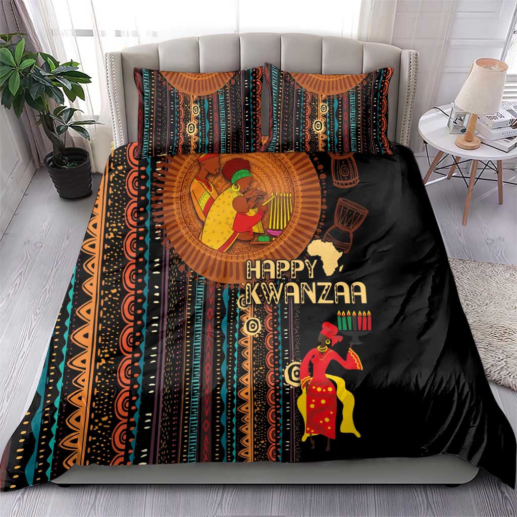 Happy Kwanzaa African Bedding Set - Tribal Pattern LT03