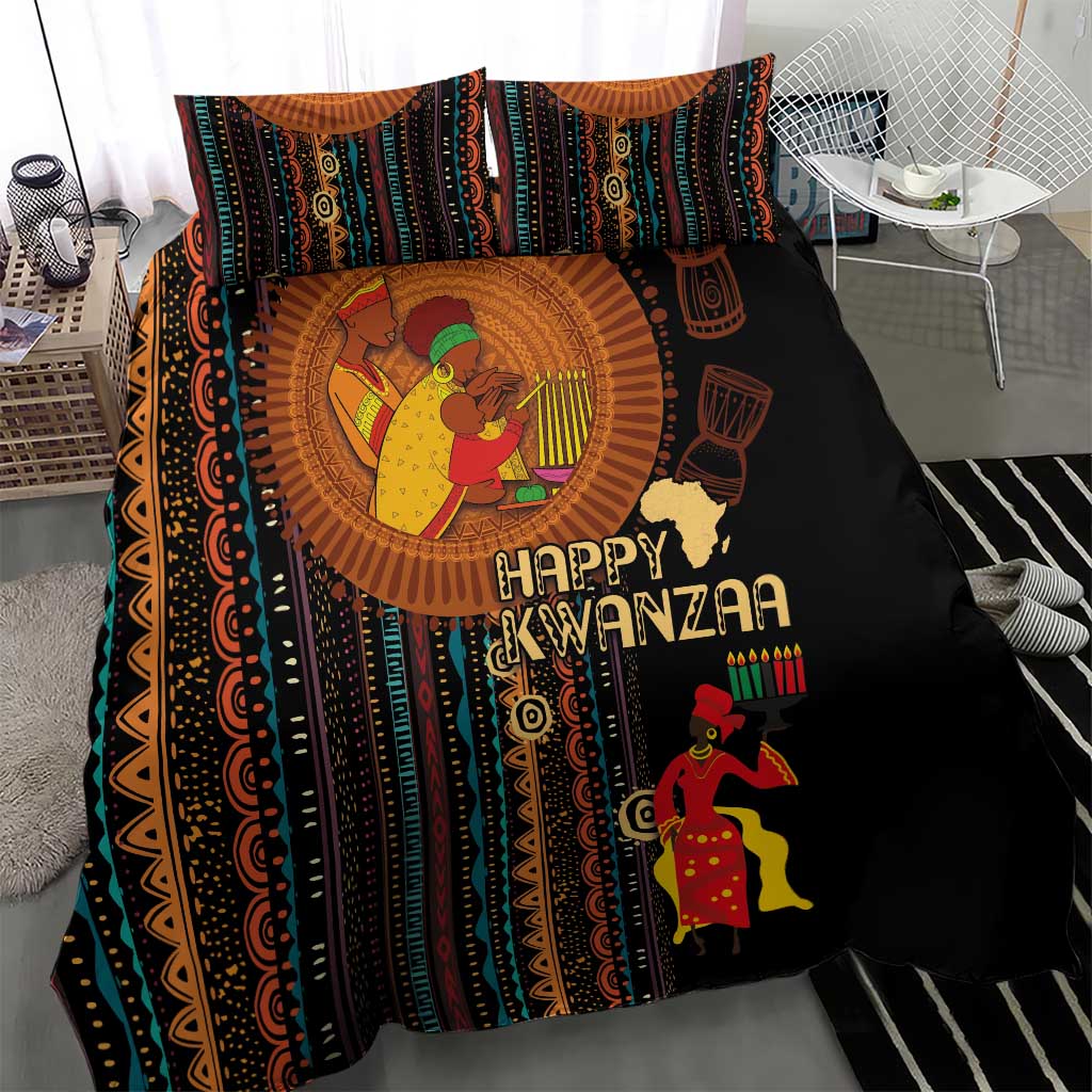 Happy Kwanzaa African Bedding Set - Tribal Pattern LT03