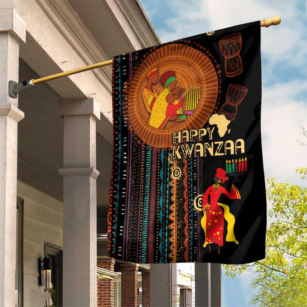 Happy Kwanzaa African Garden Flag - Tribal Pattern LT03