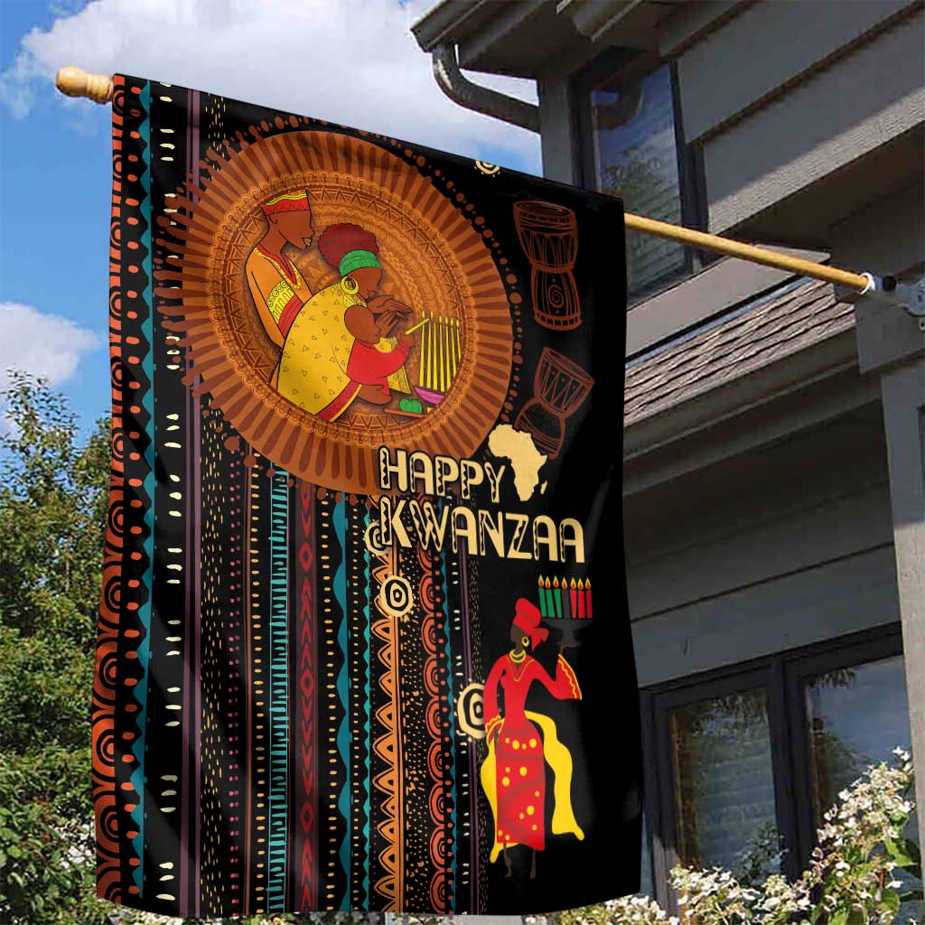 Happy Kwanzaa African Garden Flag - Tribal Pattern LT03