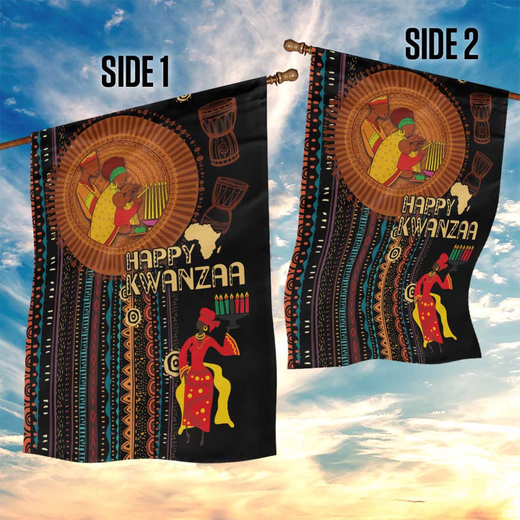 Happy Kwanzaa African Garden Flag - Tribal Pattern LT03
