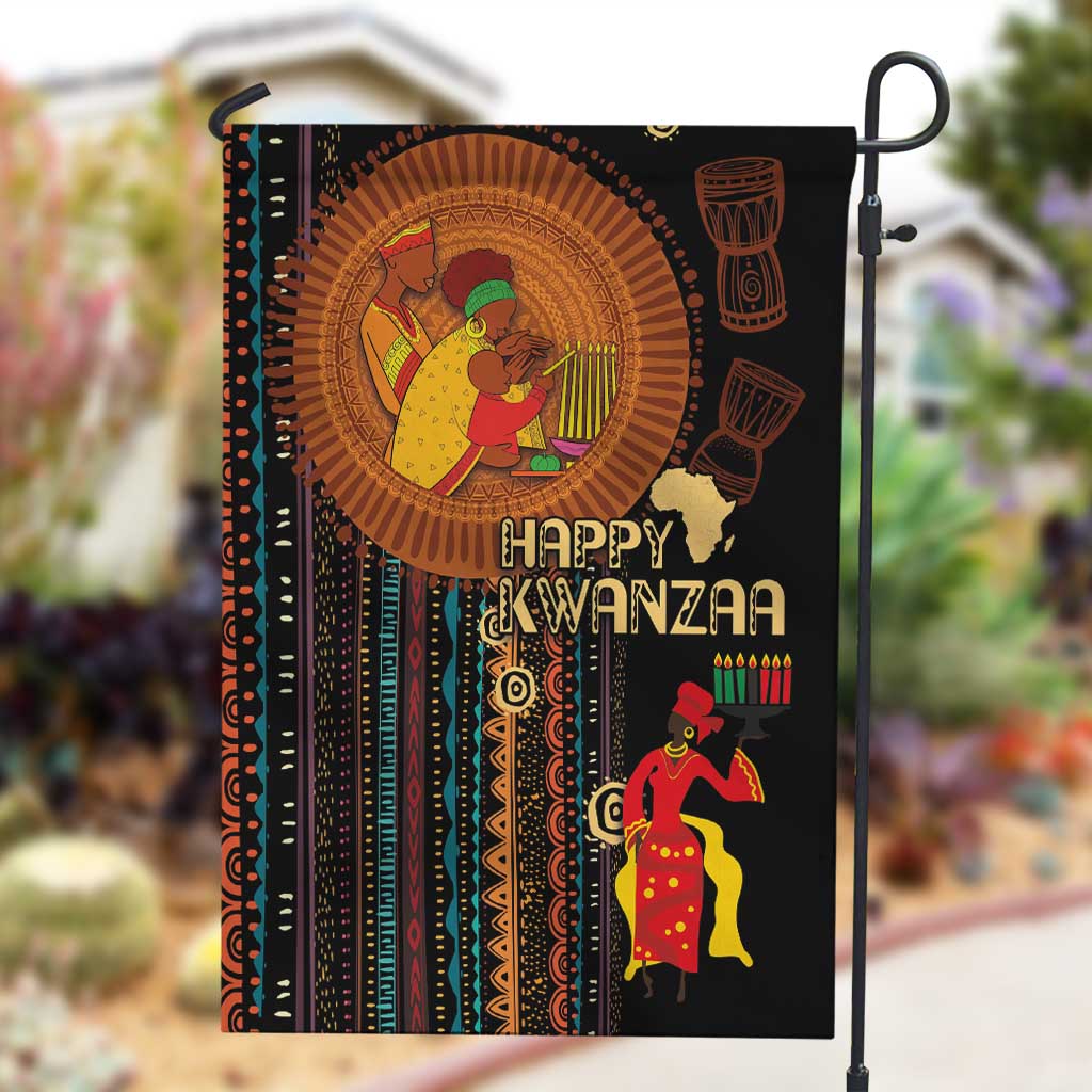 Happy Kwanzaa African Garden Flag - Tribal Pattern LT03