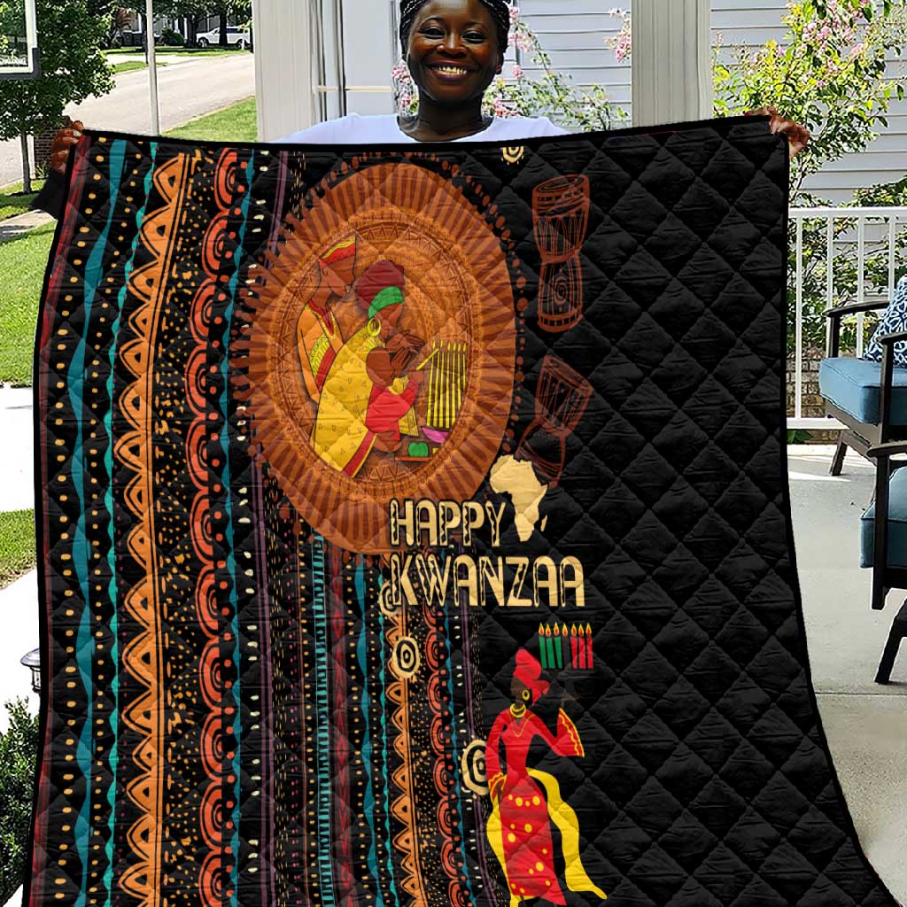 Happy Kwanzaa African Quilt - Tribal Pattern LT03