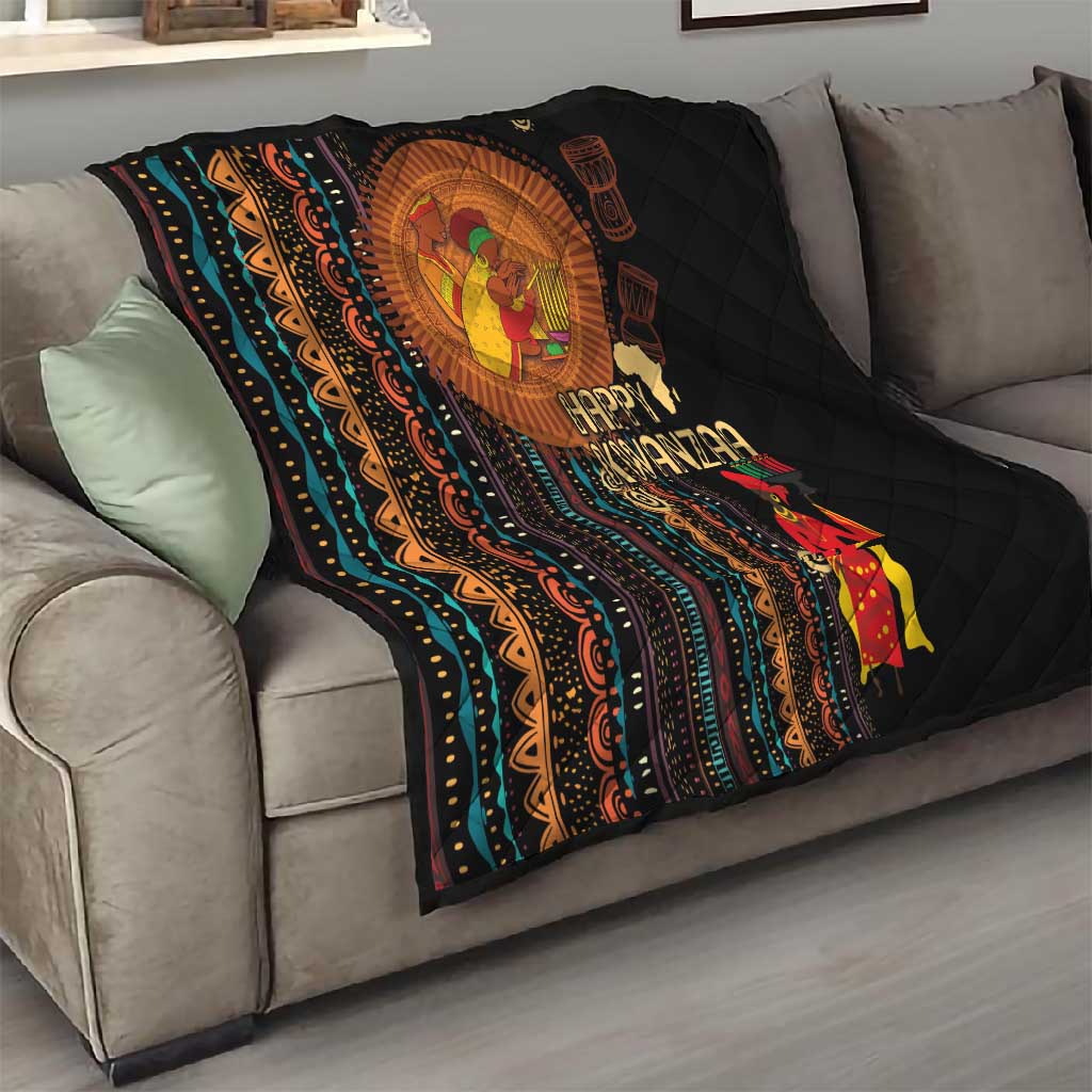 Happy Kwanzaa African Quilt - Tribal Pattern LT03