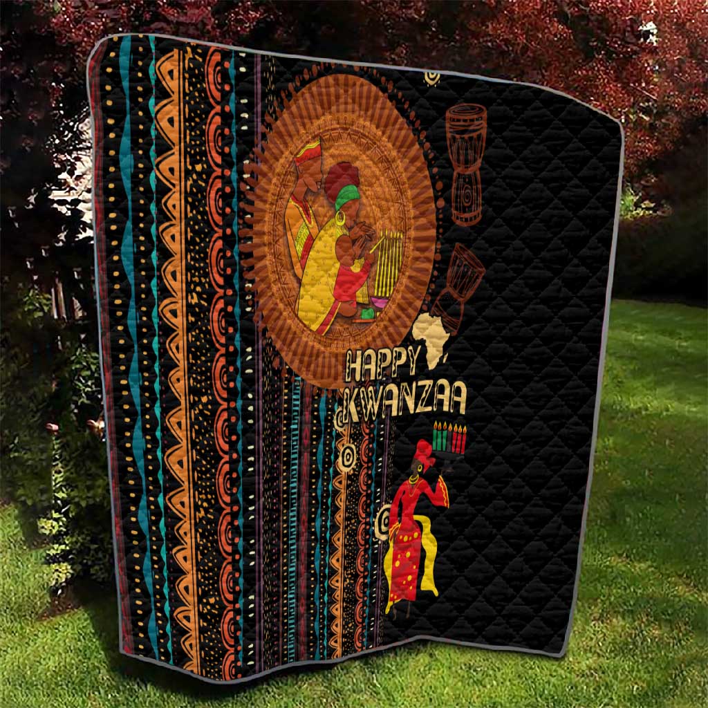 Happy Kwanzaa African Quilt - Tribal Pattern LT03