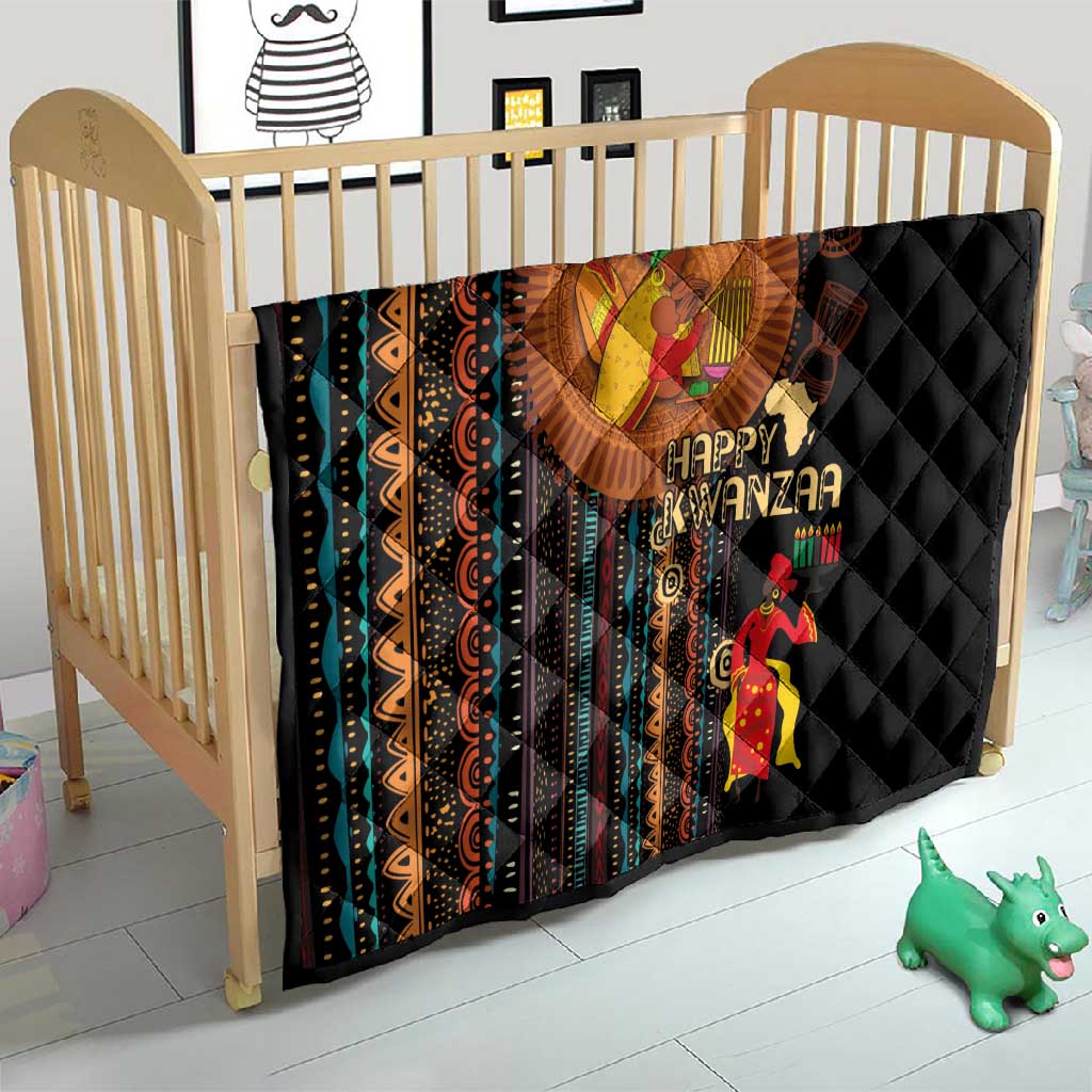 Happy Kwanzaa African Quilt - Tribal Pattern LT03