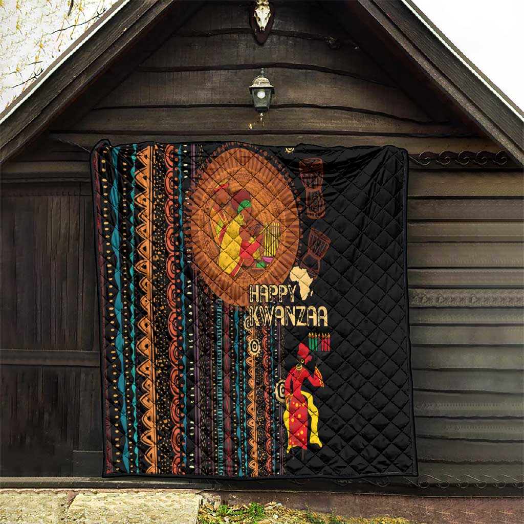 Happy Kwanzaa African Quilt - Tribal Pattern LT03