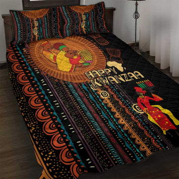 Happy Kwanzaa African Quilt Bed Set - Tribal Pattern LT03