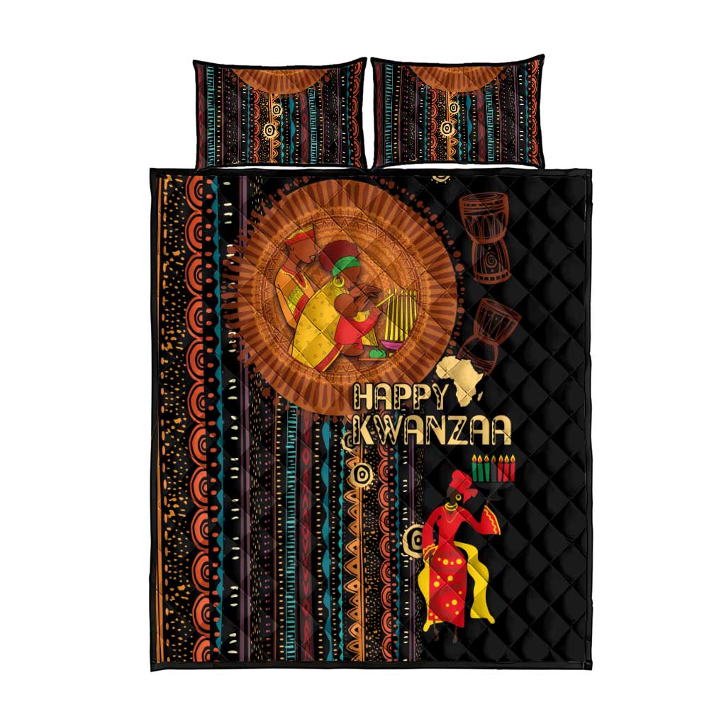 Happy Kwanzaa African Quilt Bed Set - Tribal Pattern LT03