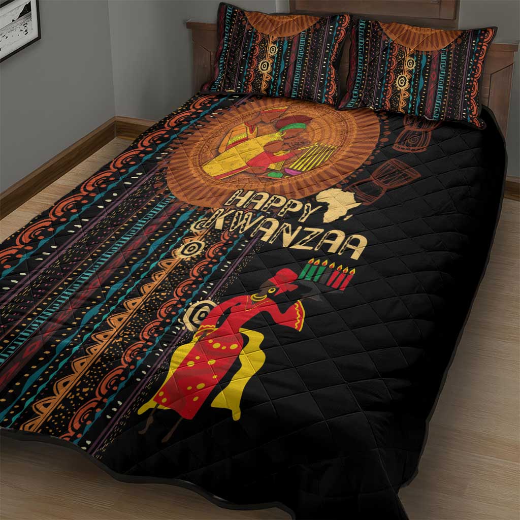 Happy Kwanzaa African Quilt Bed Set - Tribal Pattern LT03