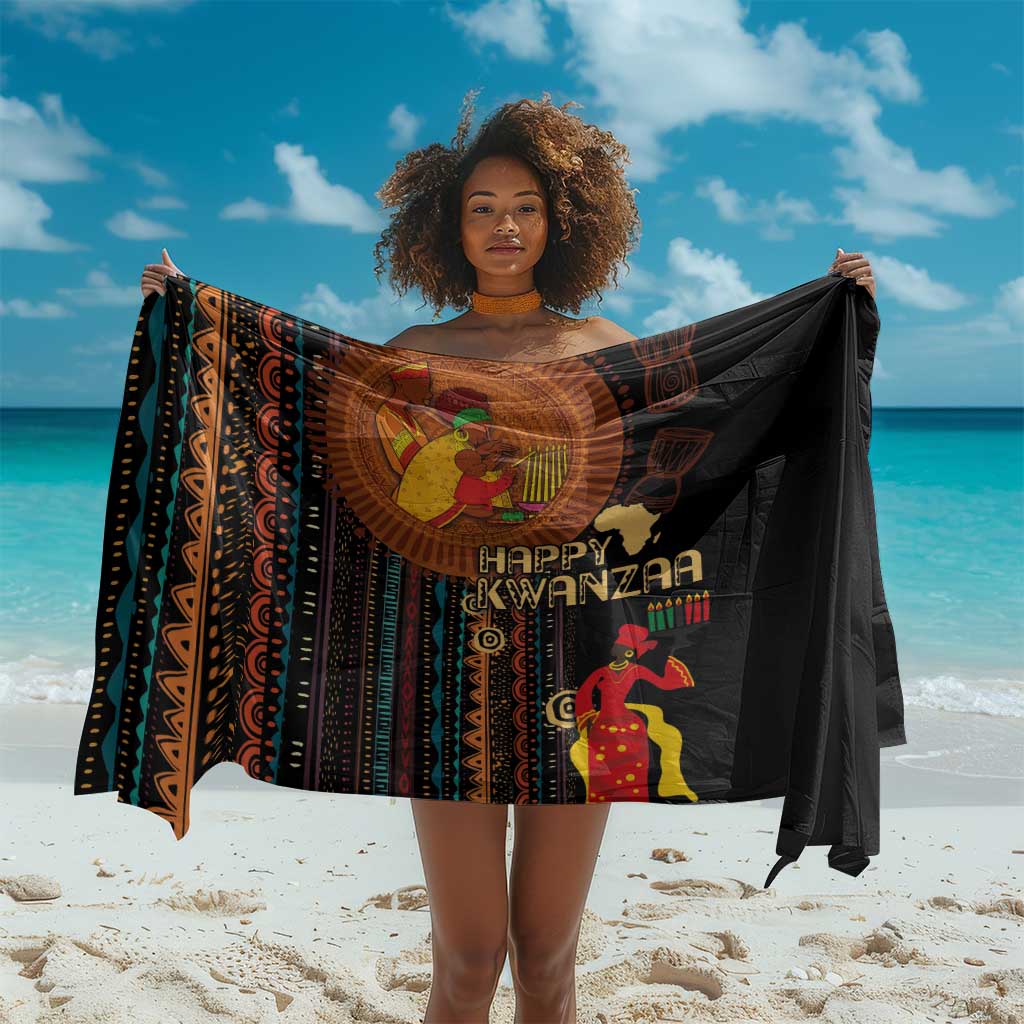 Happy Kwanzaa African Sarong - Tribal Pattern LT03