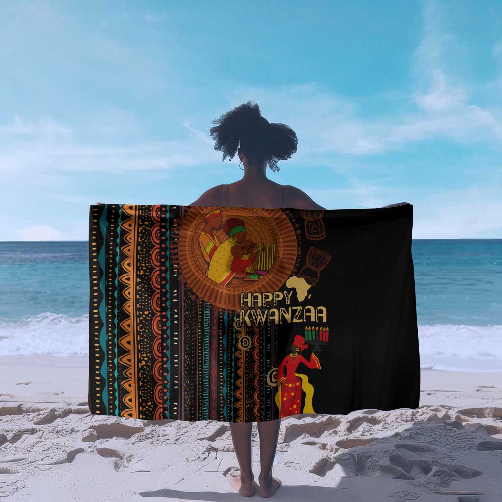 Happy Kwanzaa African Sarong - Tribal Pattern LT03