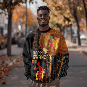 Happy Kwanzaa African Sweatshirt - Tribal Pattern LT03