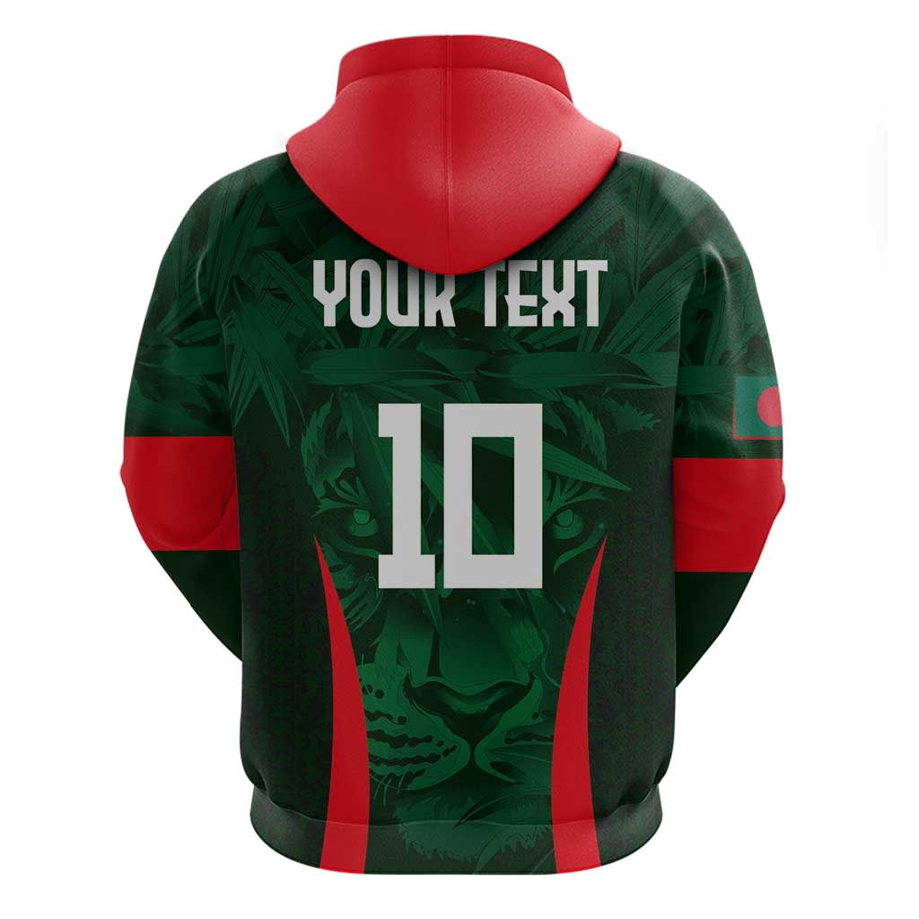 Custom Bangladesh Cricket Hoodie The Tigers Green-Red Glory LT03