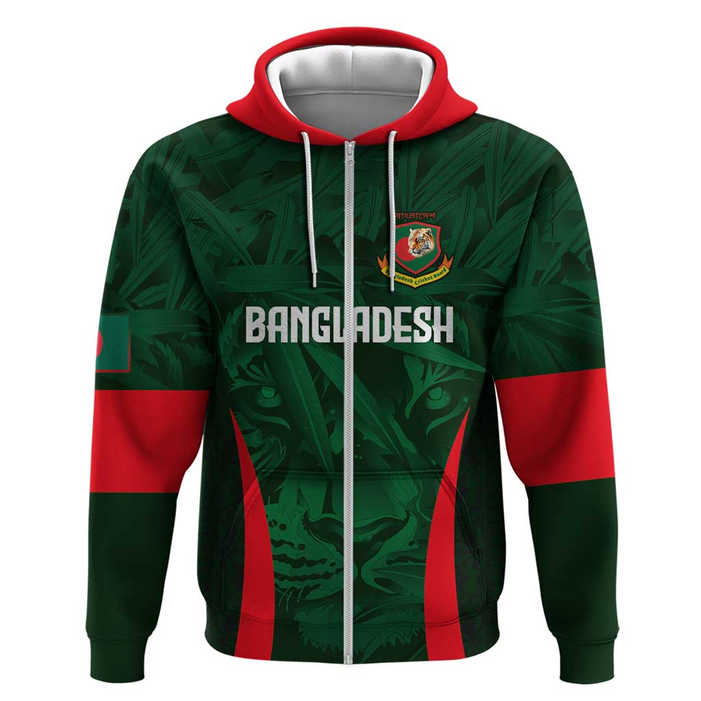 Custom Bangladesh Cricket Hoodie The Tigers Green-Red Glory LT03