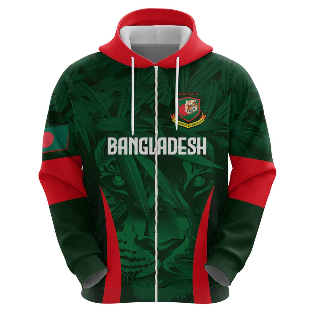 Custom Bangladesh Cricket Hoodie The Tigers Green-Red Glory LT03