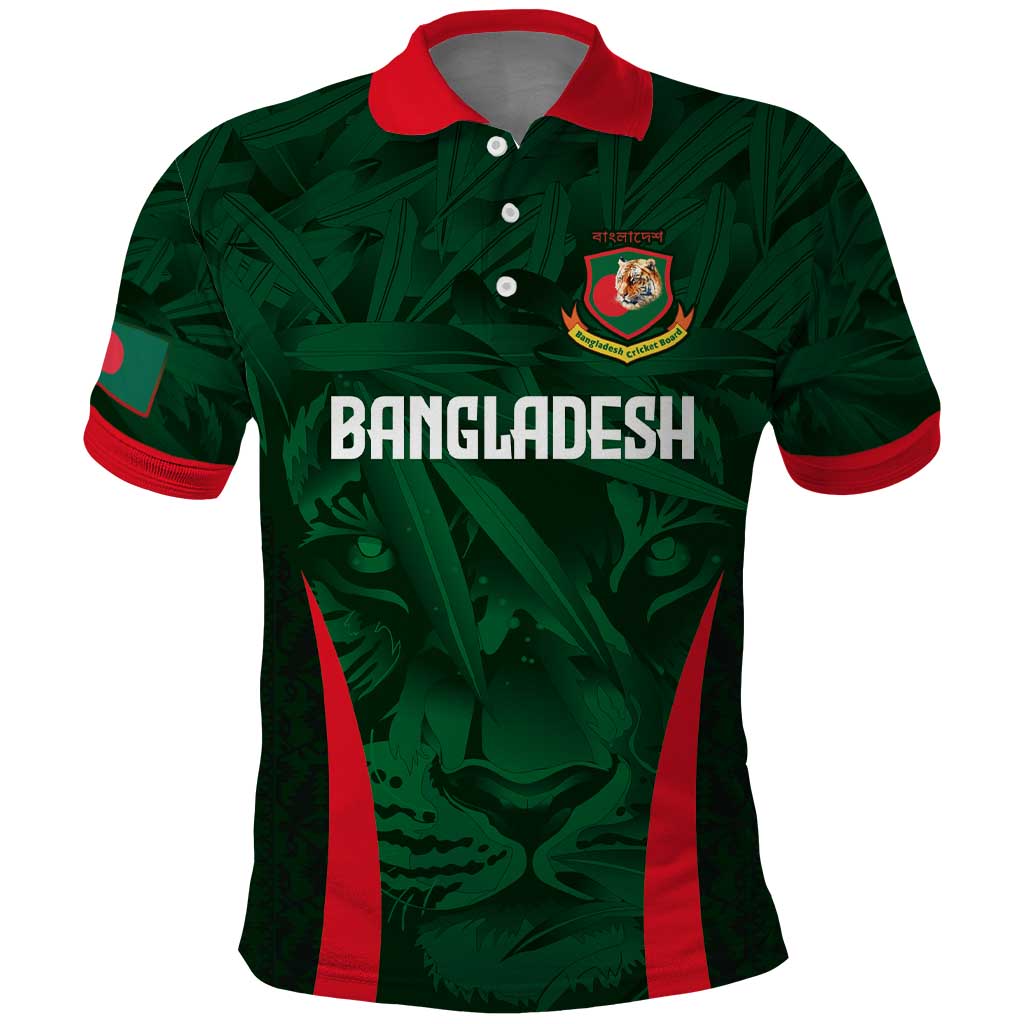 Custom Bangladesh Cricket Polo Shirt The Tigers Green-Red Glory LT03