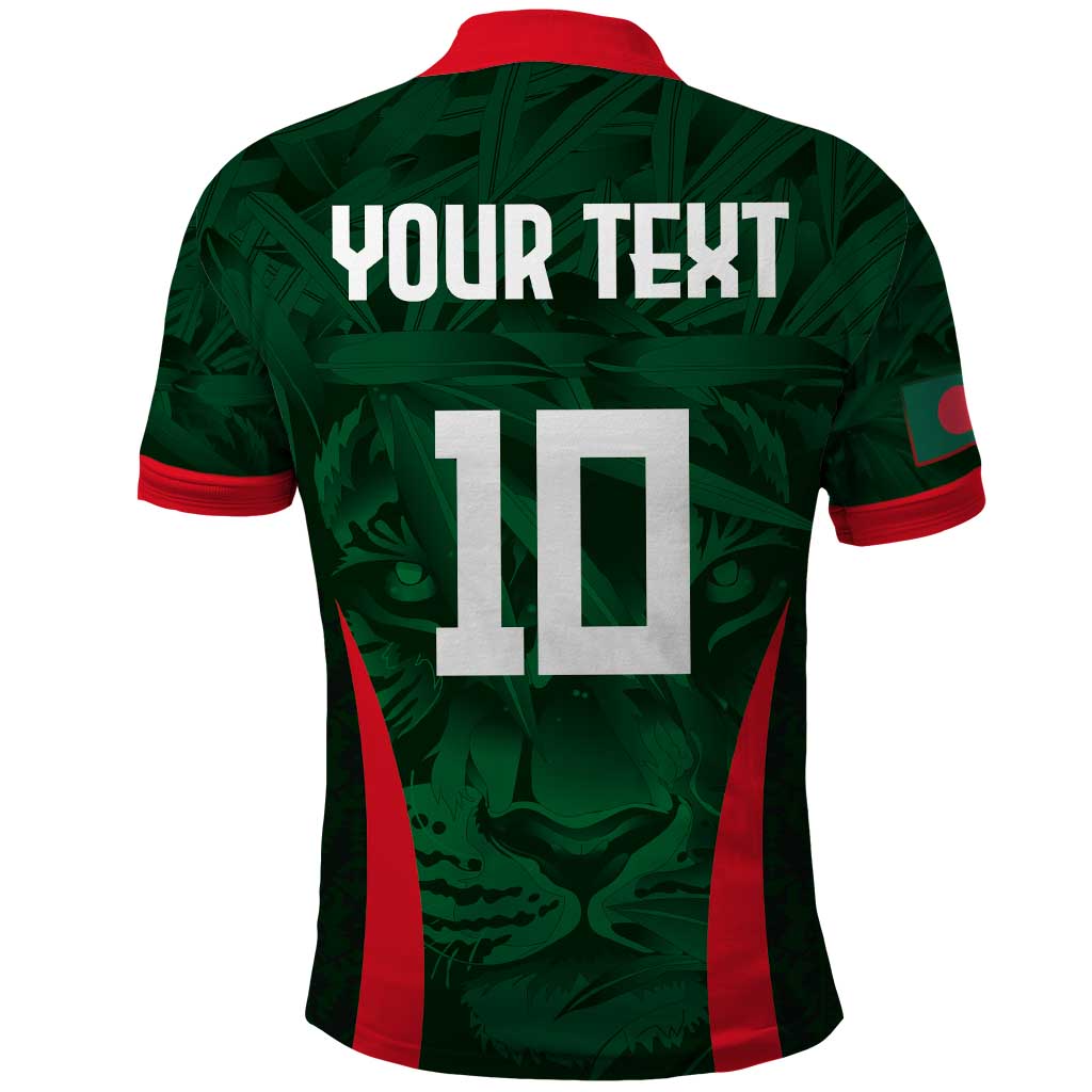 Custom Bangladesh Cricket Polo Shirt The Tigers Green-Red Glory LT03