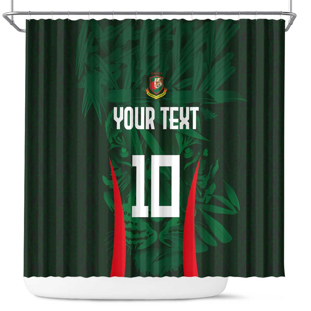 Custom Bangladesh Cricket Shower Curtain The Tigers Green-Red Glory LT03