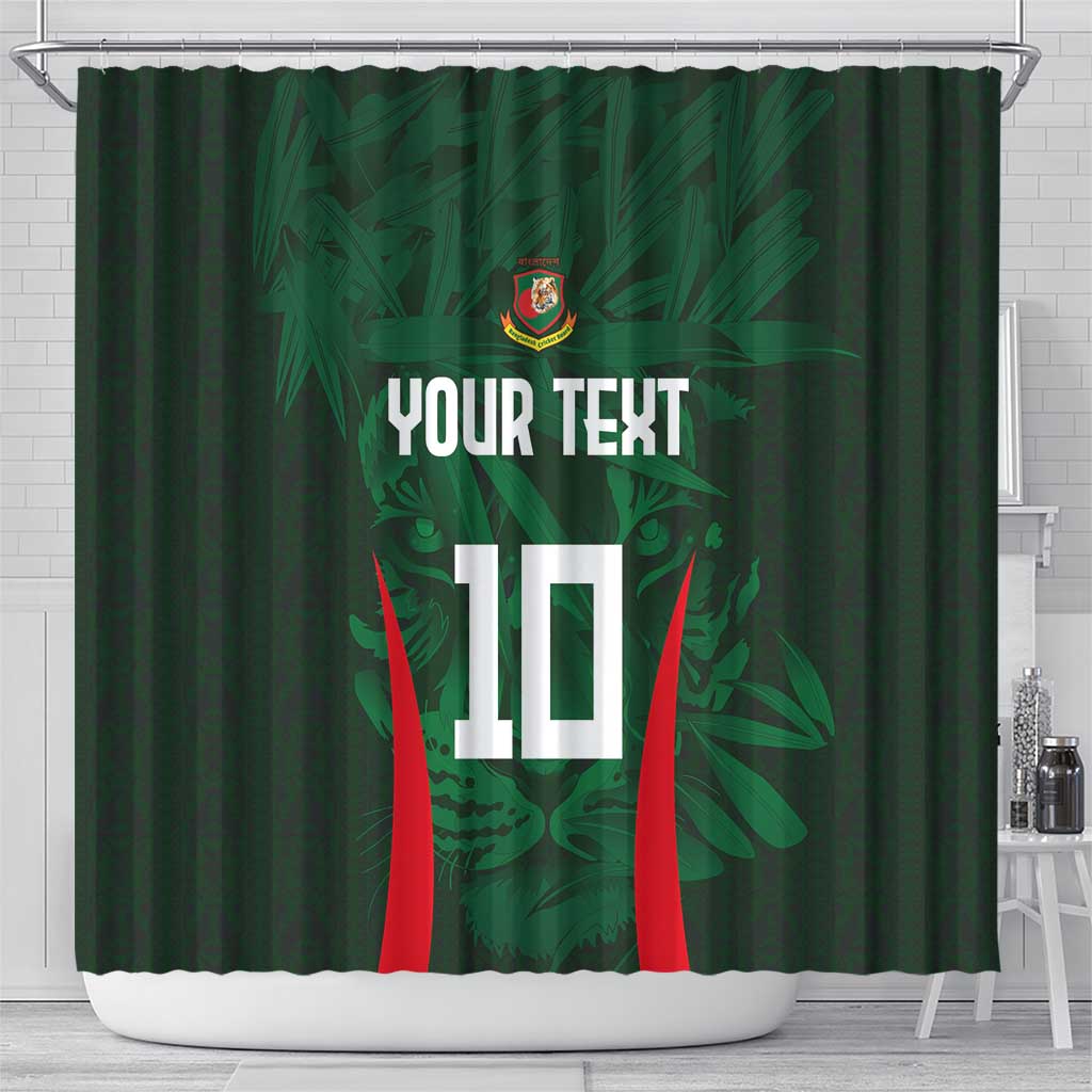Custom Bangladesh Cricket Shower Curtain The Tigers Green-Red Glory LT03