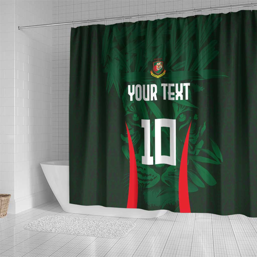Custom Bangladesh Cricket Shower Curtain The Tigers Green-Red Glory LT03