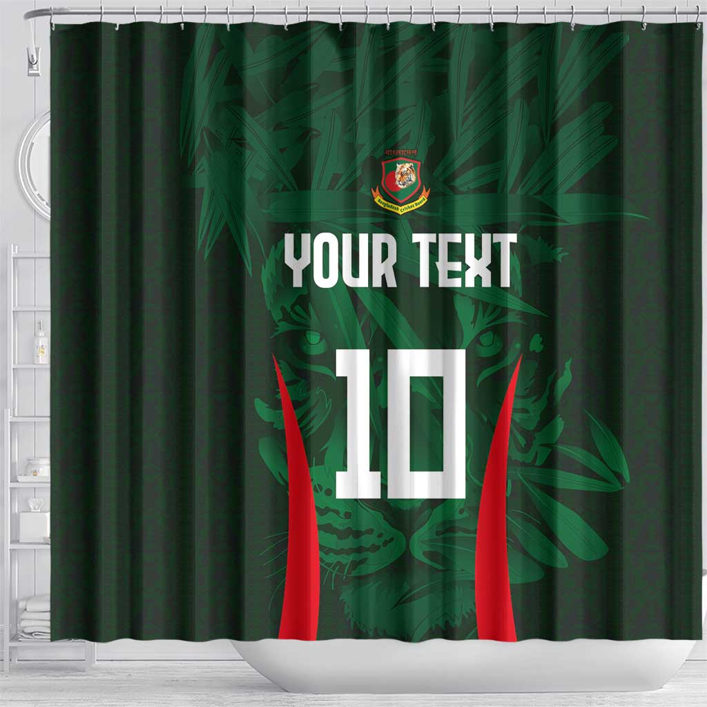 Custom Bangladesh Cricket Shower Curtain The Tigers Green-Red Glory LT03