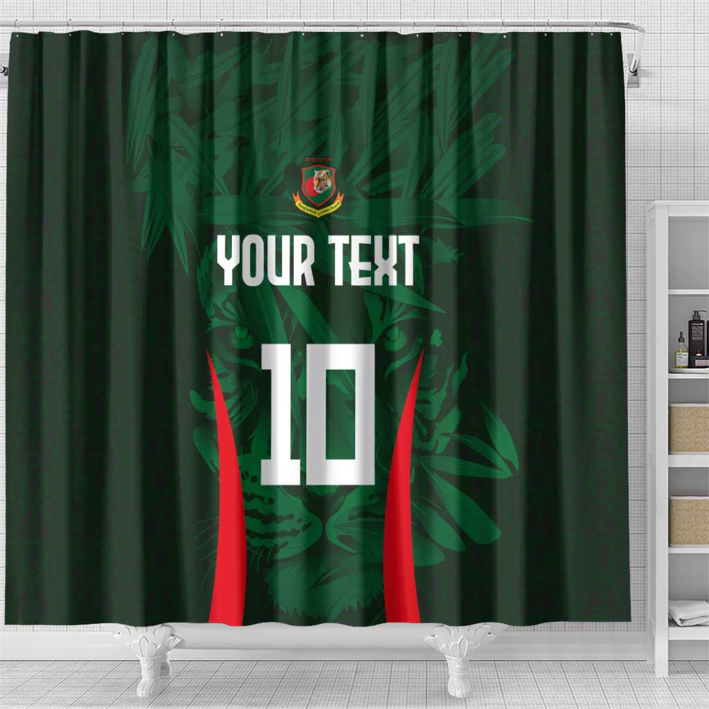 Custom Bangladesh Cricket Shower Curtain The Tigers Green-Red Glory LT03