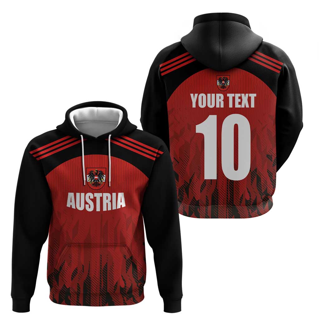 Custom Austria Football 2024 Go Champion Hoodie Home Color LT03