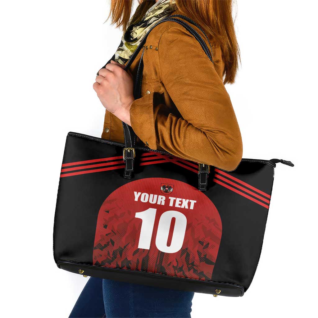 Custom Austria Football 2024 Go Champion Leather Tote Bag Home Color LT03