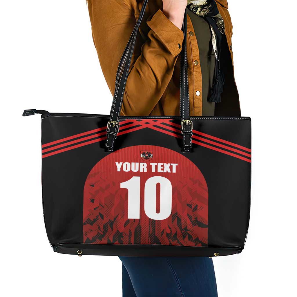 Custom Austria Football 2024 Go Champion Leather Tote Bag Home Color LT03