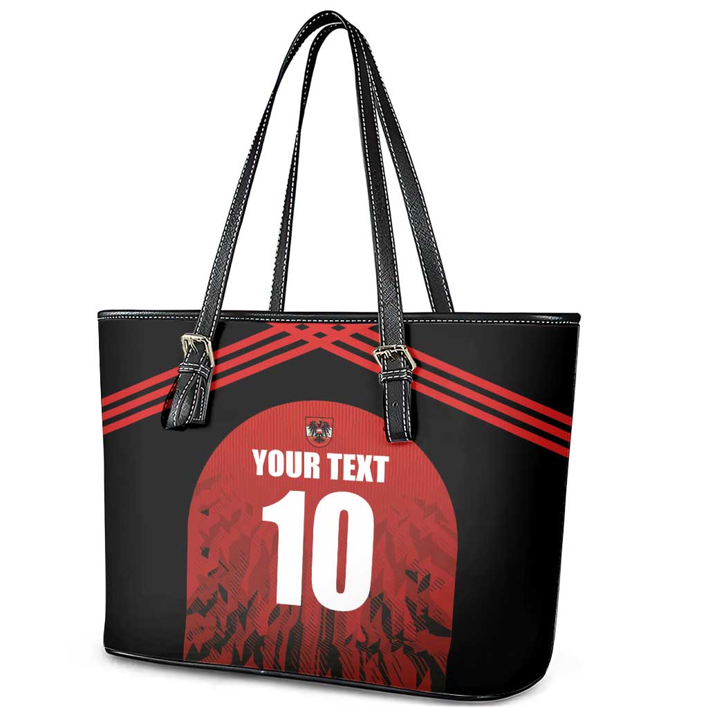 Custom Austria Football 2024 Go Champion Leather Tote Bag Home Color LT03