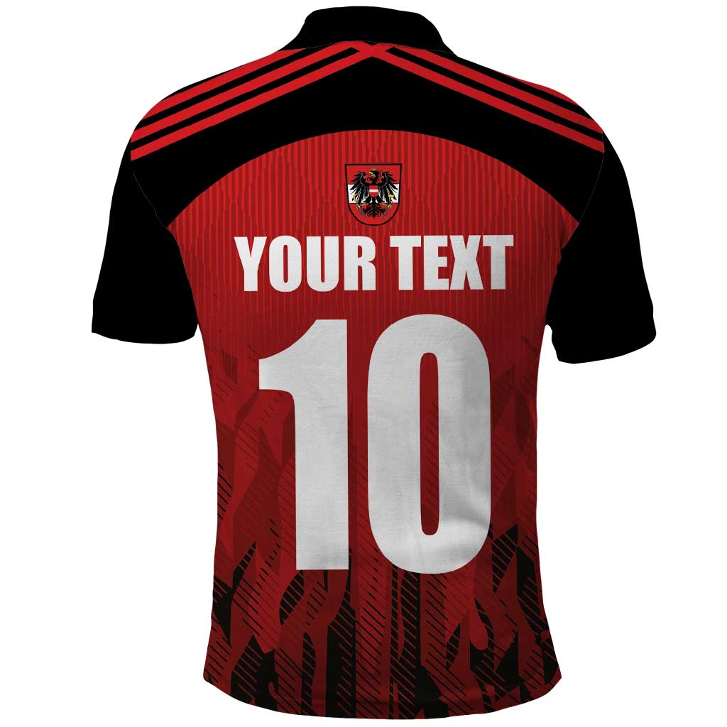 Custom Austria Football 2024 Go Champion Polo Shirt Home Color LT03