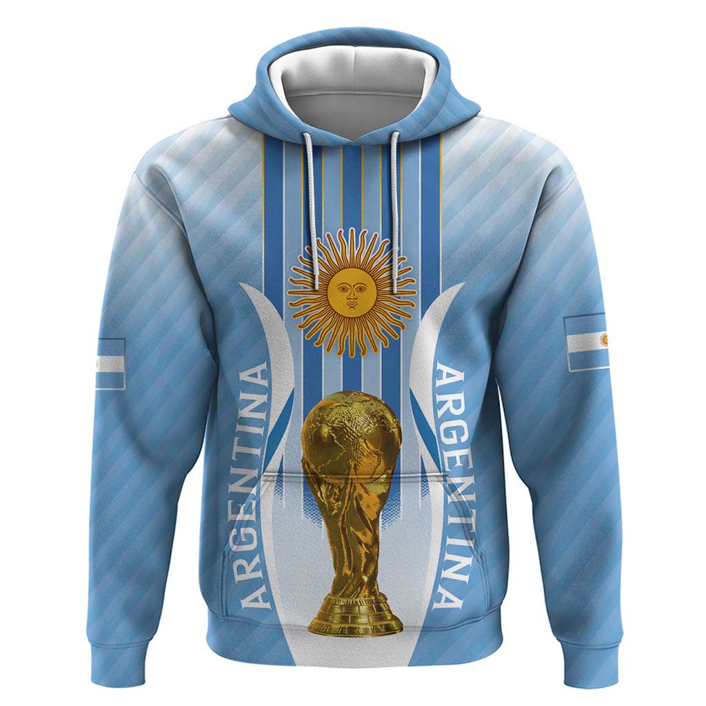 Custom Argentina Football Hoodie The Trophy Vamos La Albiceleste LT03