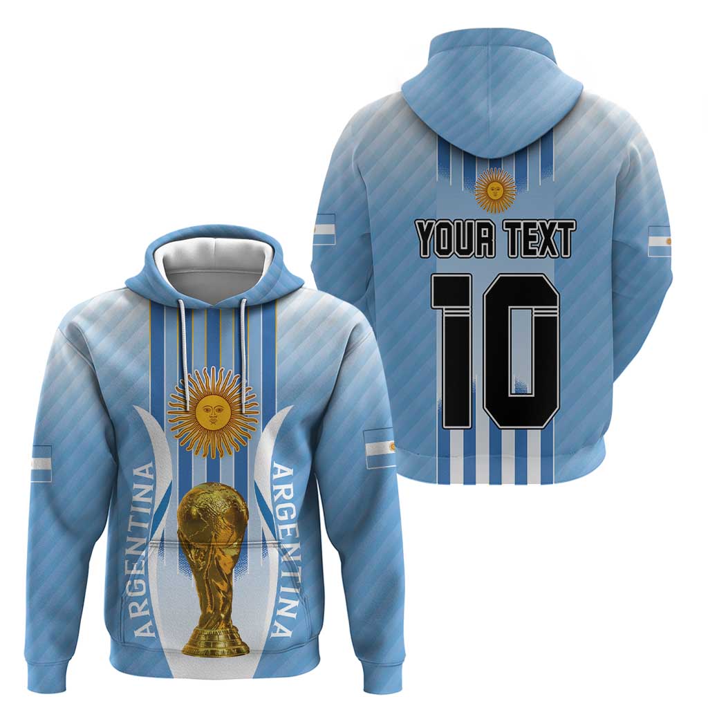 Custom Argentina Football Hoodie The Trophy Vamos La Albiceleste LT03