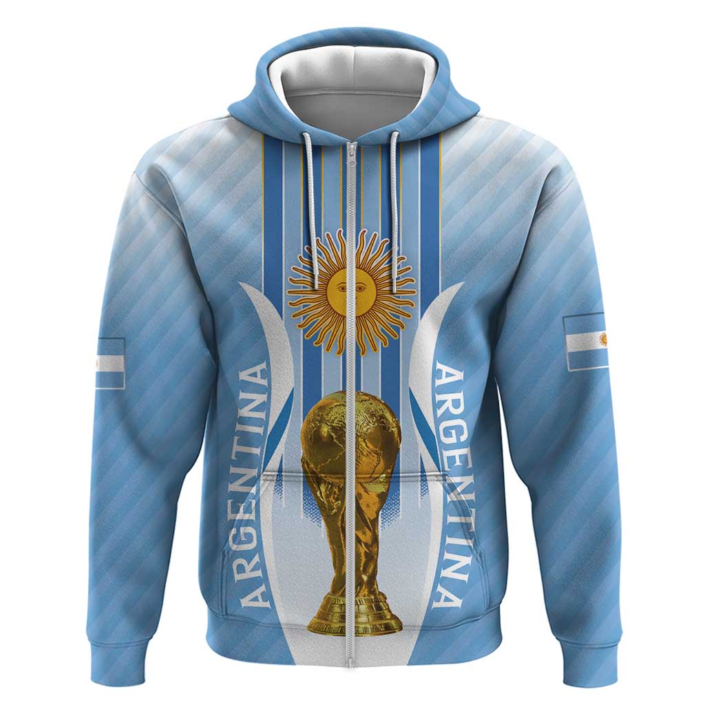 Custom Argentina Football Hoodie The Trophy Vamos La Albiceleste LT03