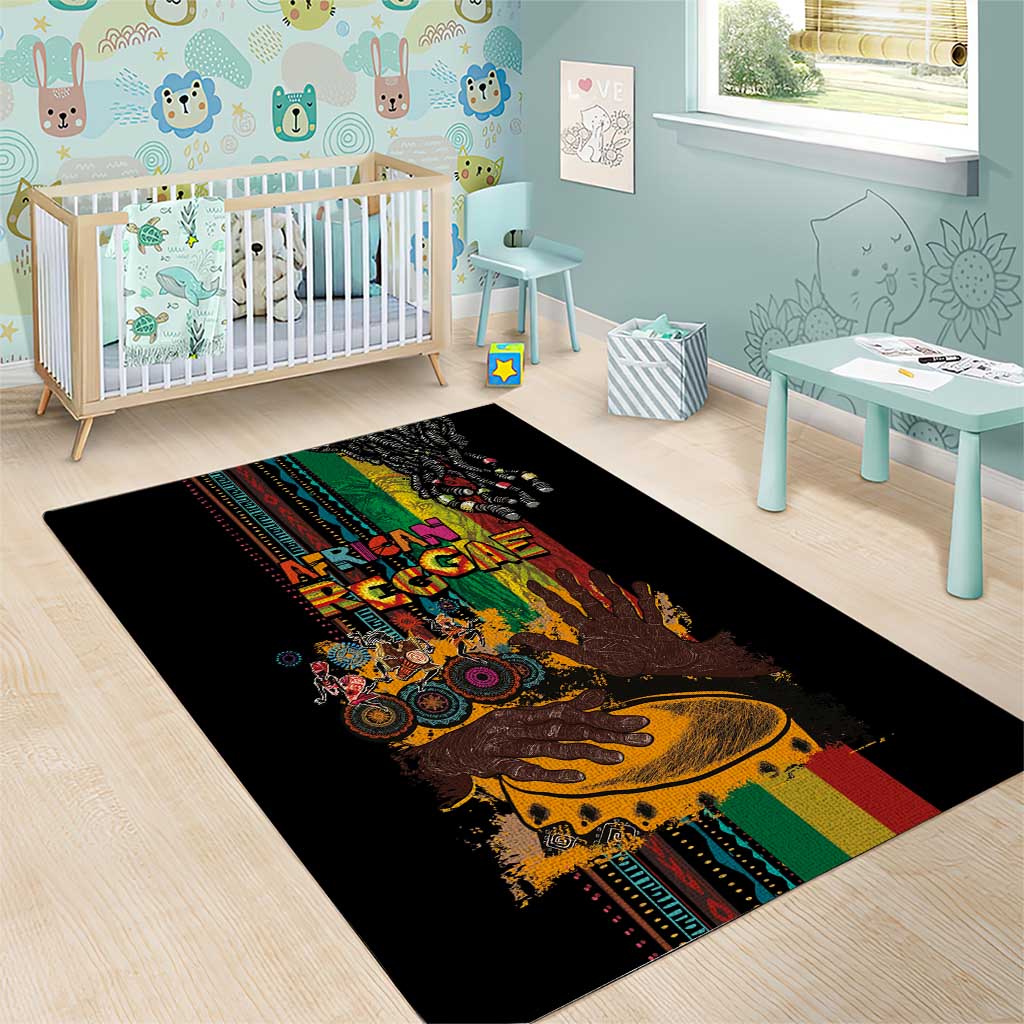 Afro-Caribbean Area Rug African and Reggae Art Music LT03