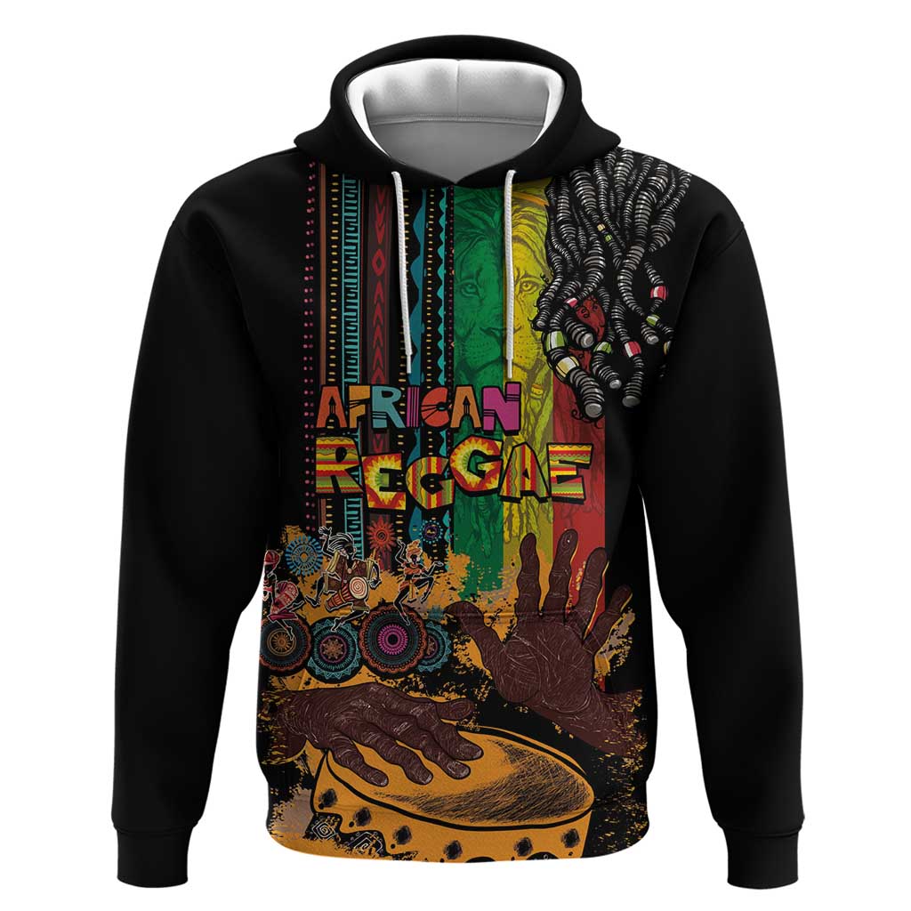 Afro-Caribbean Hoodie African and Reggae Art Music LT03
